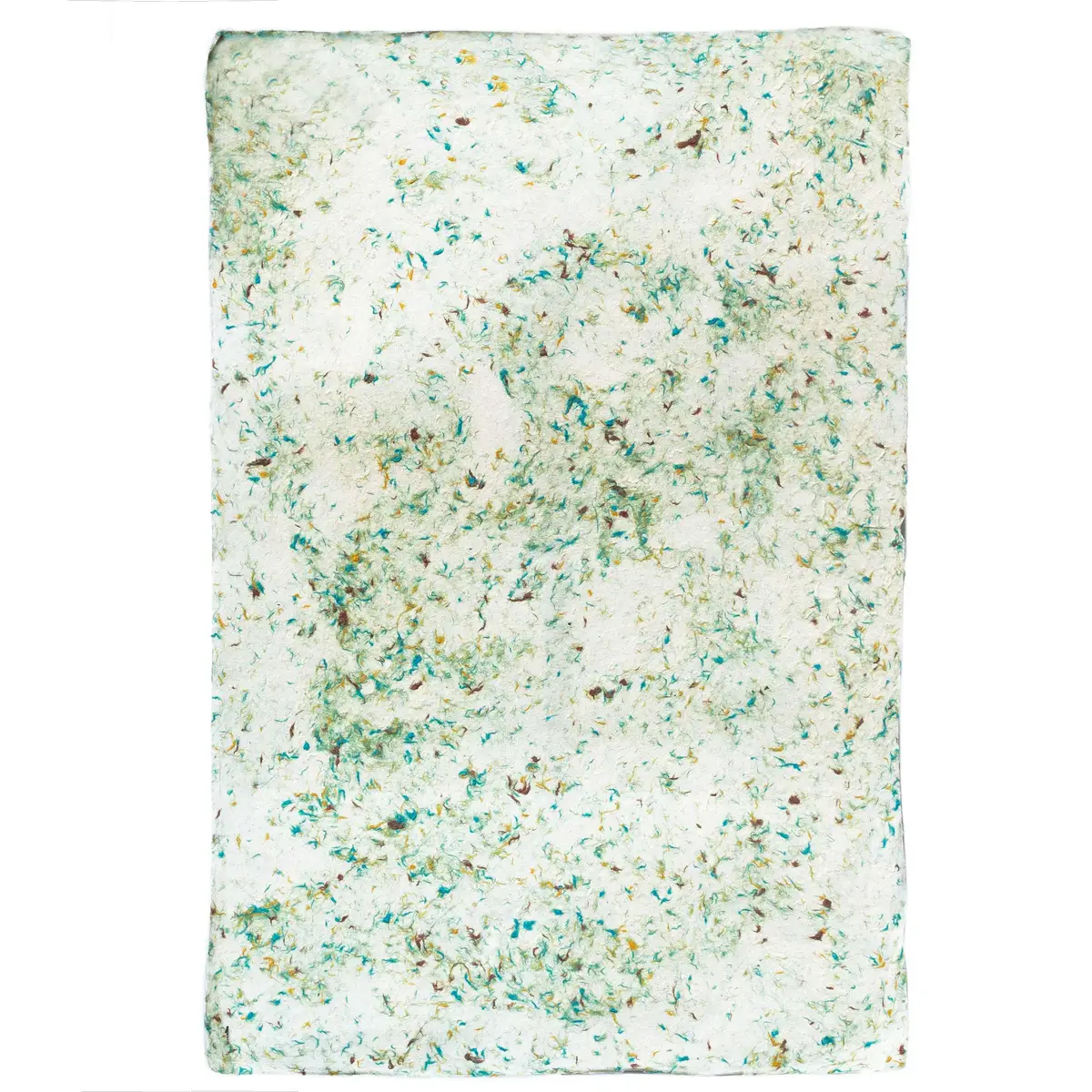 Handgjort Lokta-papper med gröna bomullsfibrer 51x76 cm - produktbild 6