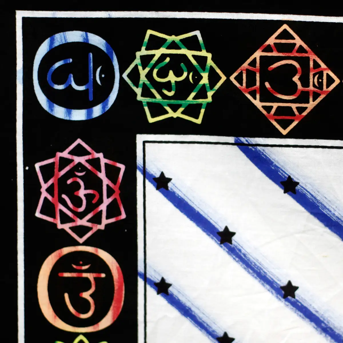 Handmålad bomullsväggbonad Chakra Buddha - produktbild 3