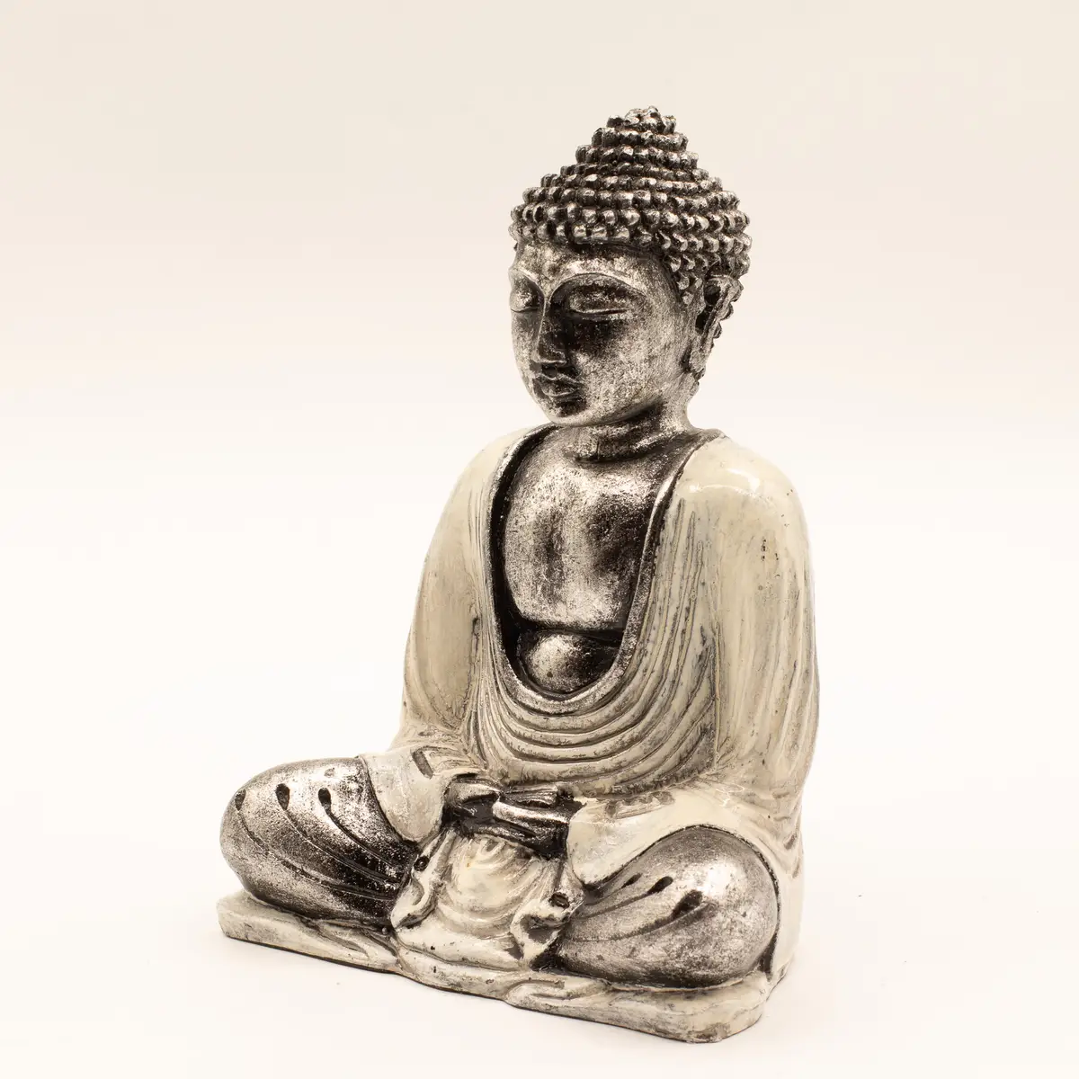 Handmålad Buddha-staty i resin, medium - produktbild 2