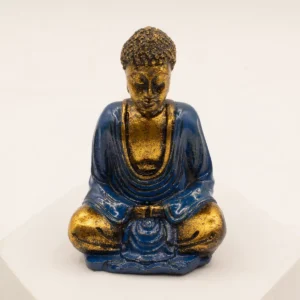Handmålad liten Buddha-staty i resin i olika färger - produktbild 4