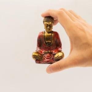 Handmålad liten Buddha-staty i resin i olika färger - produktbild 5