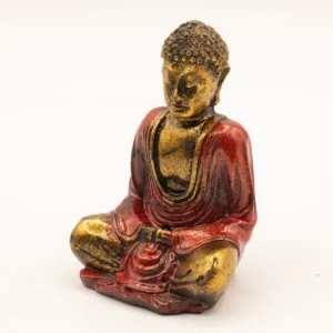 Handmålad liten Buddha-staty i resin i olika färger - produktbild 6