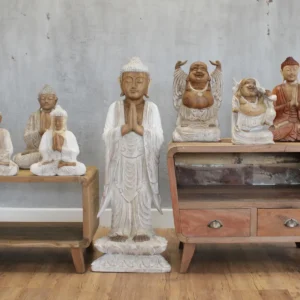 Handskuren Buddha-staty i Suarträ 100 cm - produktbild 2
