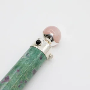 Healingstav med rubinfuksit och rosenkvarts, 23 cm - produktbild 6