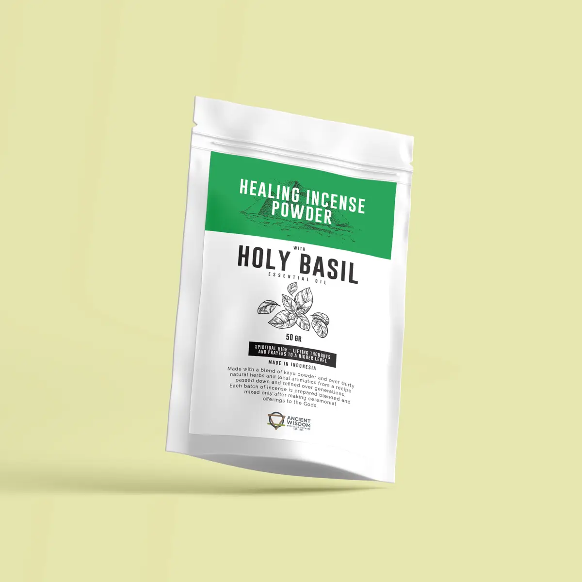 Helande rökelsepulver med helig basilika 50 g - produktbild 3