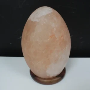 Himalayasaltlampa äggform med träfot - produktbild 4