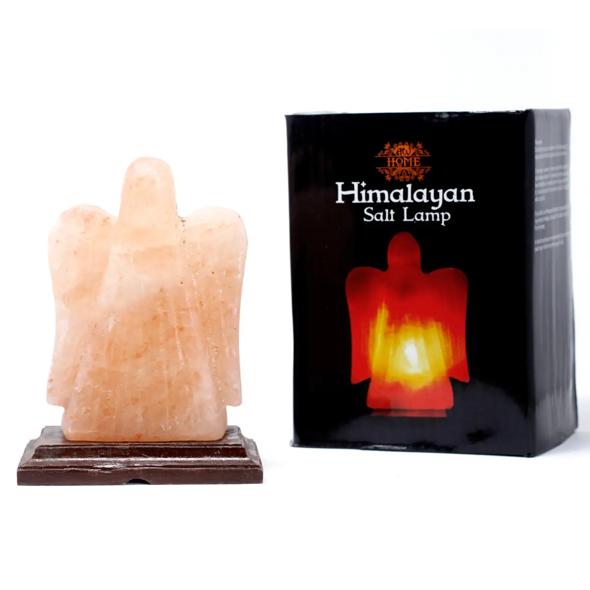 Himalayasaltlampa ängelformad 11x17x19 cm - produktbild 2