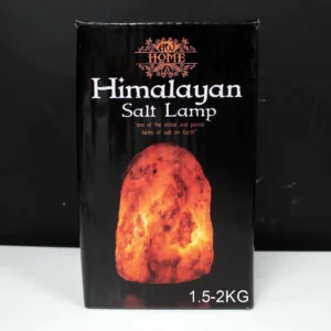 Himalayasaltlampa med träfot, ca 1,5–2 kg - produktbild 2