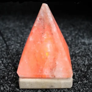 Himalayasaltlampa pyramid med USB, 9 cm, vitt ljus - produktbild 2