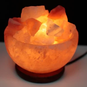 Himalayasaltlykta med eluttag och strömbrytare 15 cm x 9 cm - produktbild 5