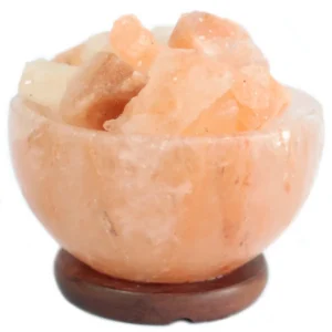 Himalayasaltlykta med skål och saltbitar 15x9 cm - produktbild 2