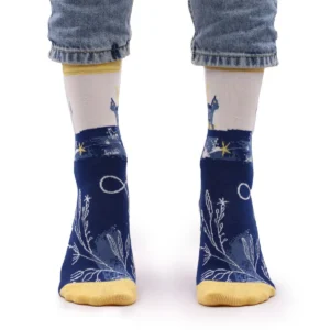 Hop Hare bambustrumpor i bambu med kattmotiv (storlek 36-40) - produktbild 2