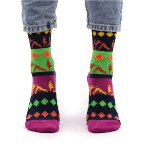 Hop Hare bambustrumpor i bambu med yogamotiv (storlek 36-40) - produktbild 3
