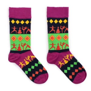 Hop Hare bambustrumpor i bambu med yogamotiv (storlek 36-40) - produktbild 5