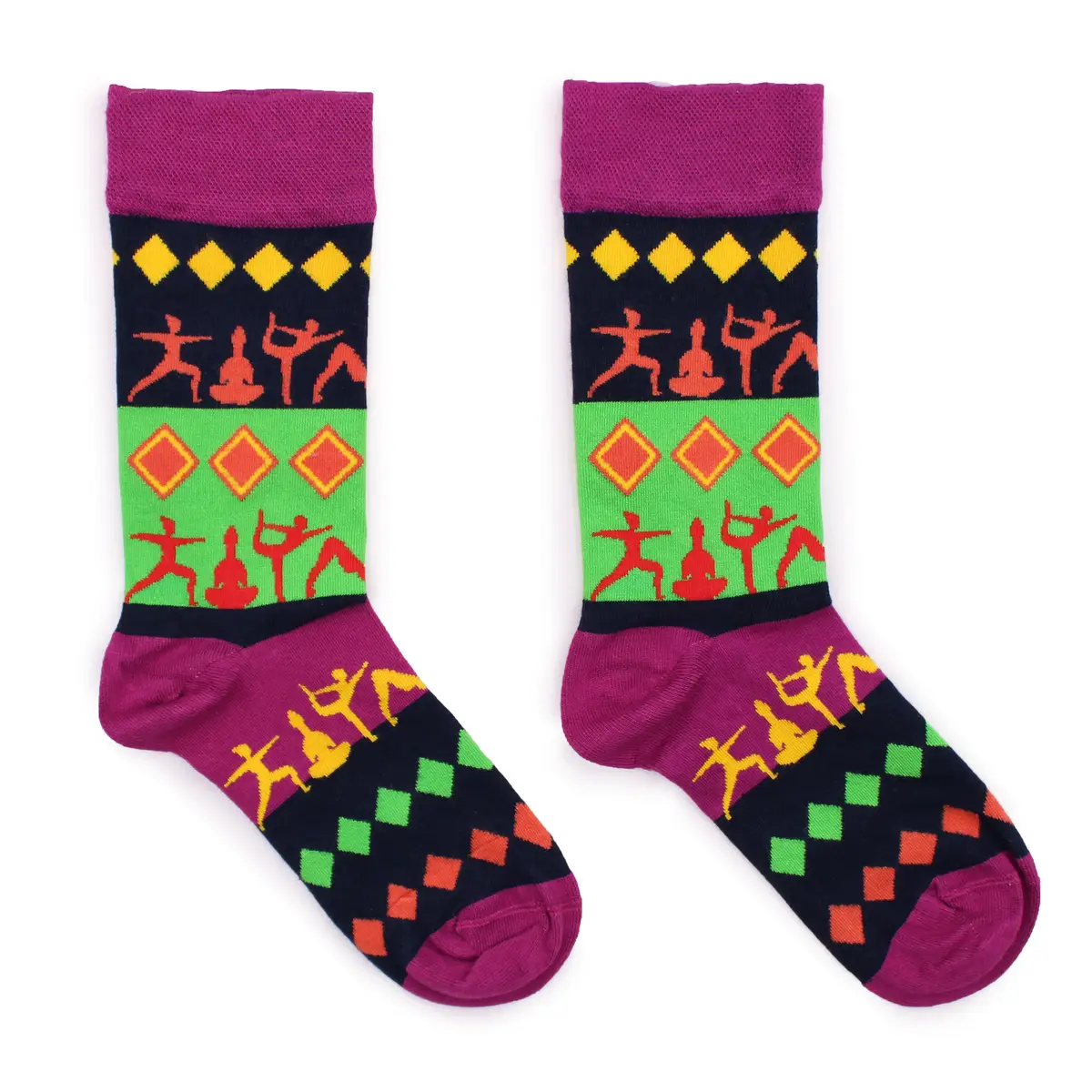Hop Hare bambustrumpor i bambu med yogamotiv (storlek 36-40) - produktbild 5