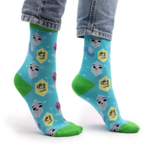 Hop Hare bambustrumpor i bambu (storlek 36-40) med Lucky Gemstones-motiv - produktbild 6