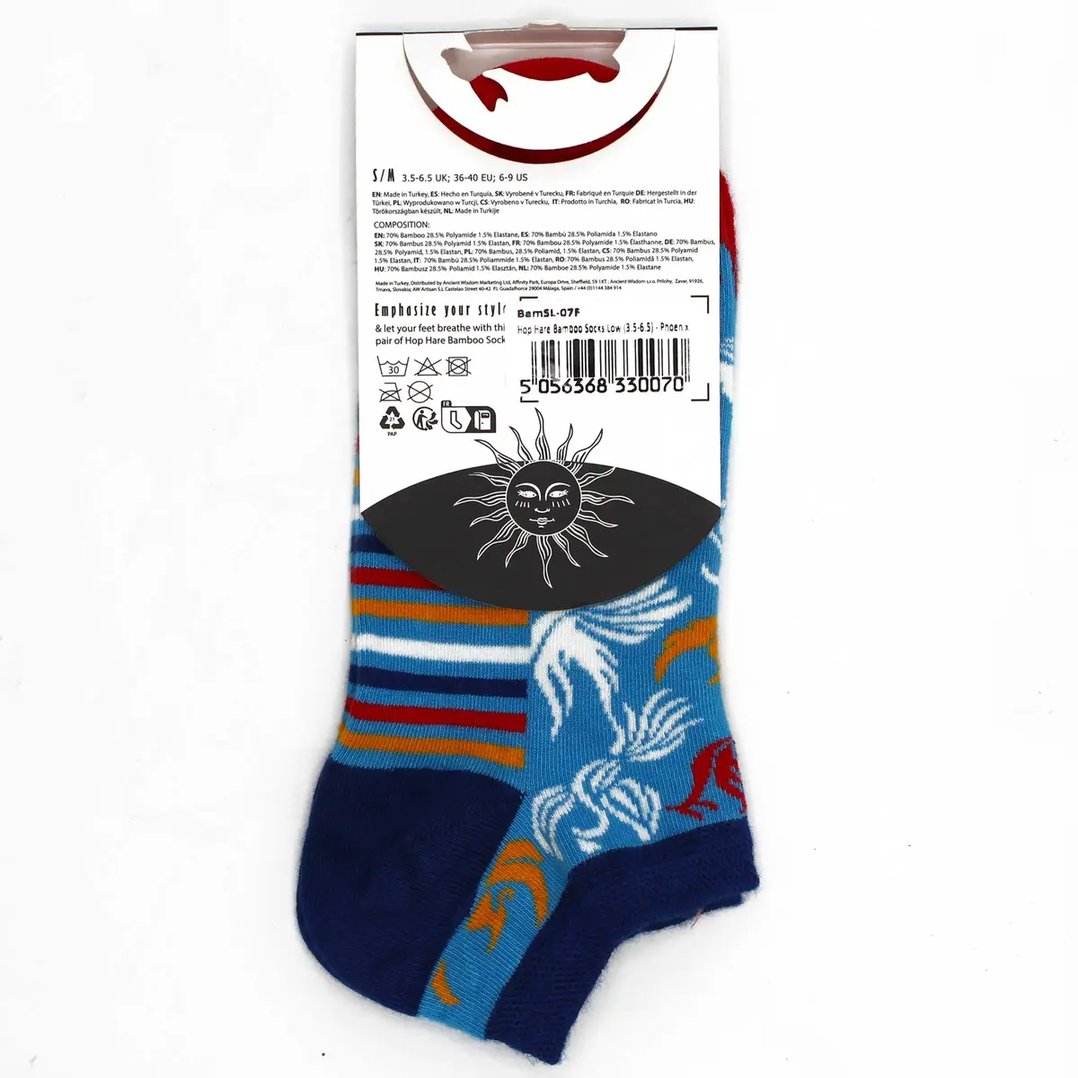 Hop Hare bambustrumpor låga med falkmotiv S/M (36-40) - produktbild 3