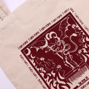 Hop Hare bomullspåse med tarotmotiv "I am Rare" 10 oz - produktbild 2