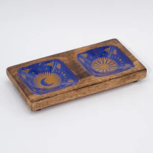 Hop Hare dubbel smyckesbricka i trä och emalj 20x10x2,5 cm - produktbild 2