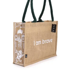 Hop Hare jutesäck med texten I am Brave - produktbild 5