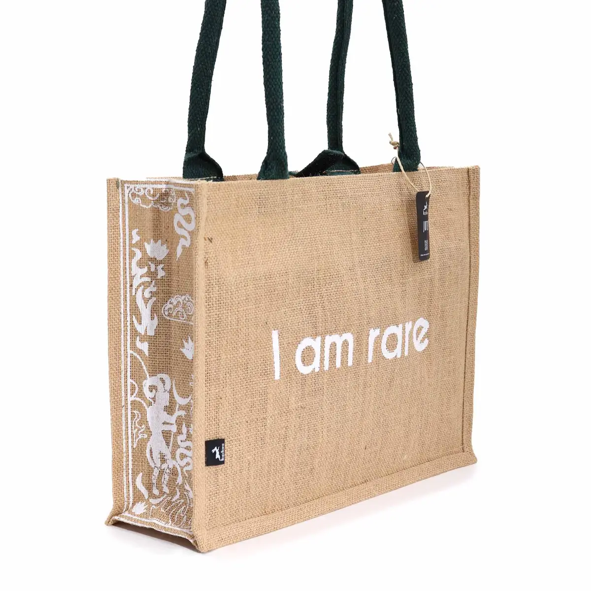 Hop Hare jutesäck stor med texten I am Rare - produktbild 4
