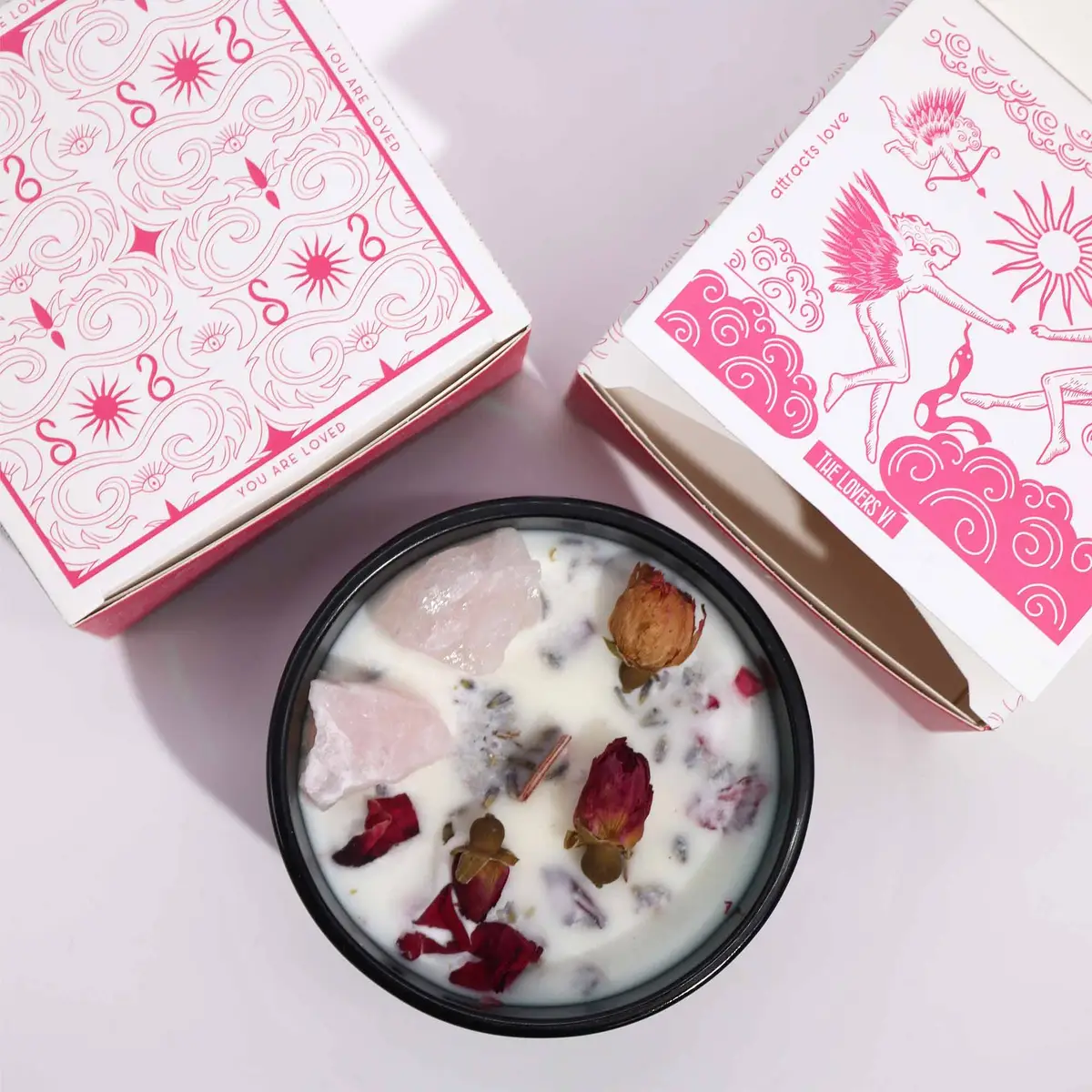 Hop Hare Kristall Magiskt Blomljus med Roskvarts och Rosdoft - produktbild 5