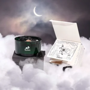 Hop Hare Kristallmagiskt Sojavaxljus The King of Swords med Svart Obsidian och Cederdoft - produktbild 3
