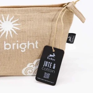 Hop Hare Necessär i jute med texten I am Bright - produktbild 2