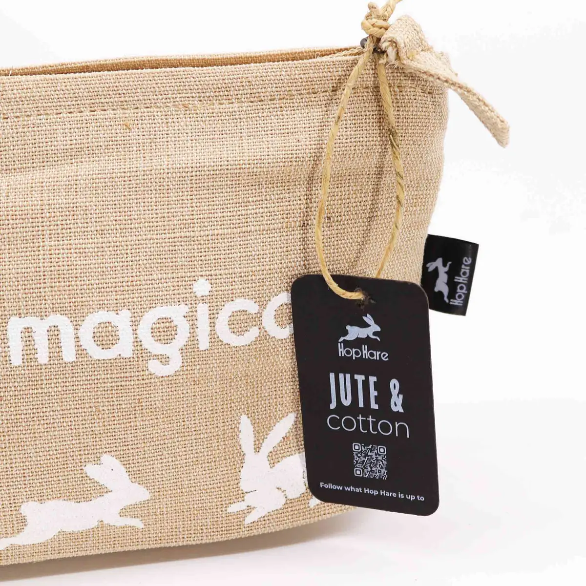 Hop Hare Necessär i jute med texten Jag är magisk - produktbild 3