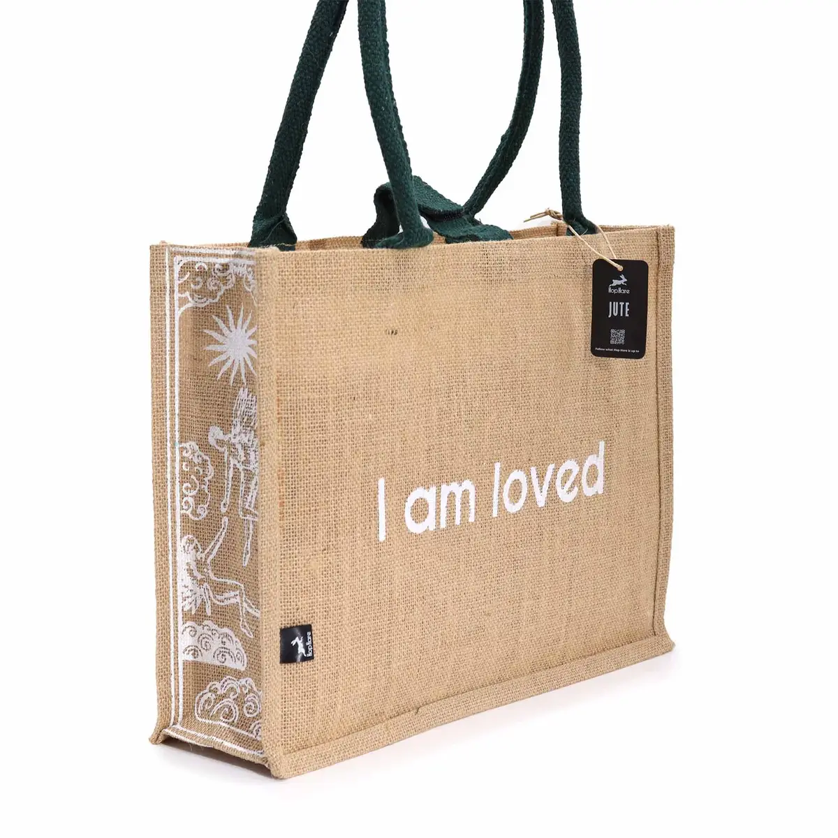 Hop Hare stor jutesäck I am Loved - produktbild 4