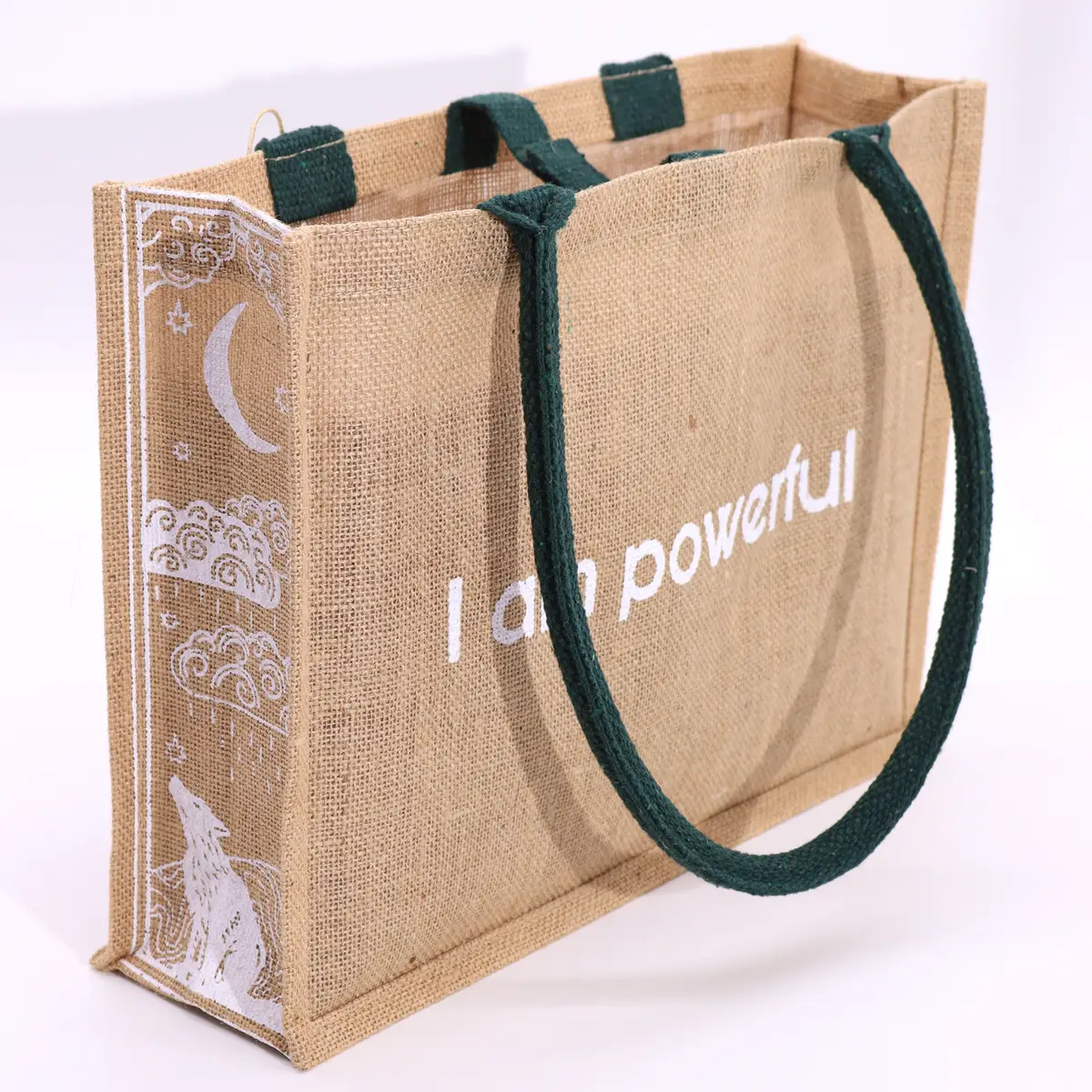 Hop Hare stor jutesäck med texten I am Powerful - produktbild 4