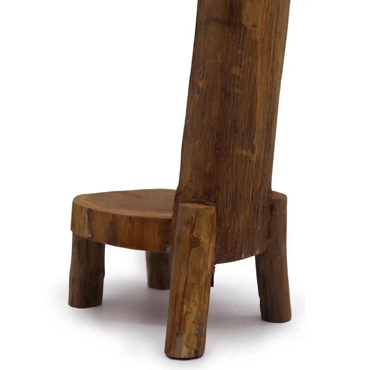 Hylla i naturlig teak med 3 plan, 100 cm hög - produktbild 4