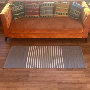 Indisk bomullsmatta 70x170 cm grå - produktbild 2