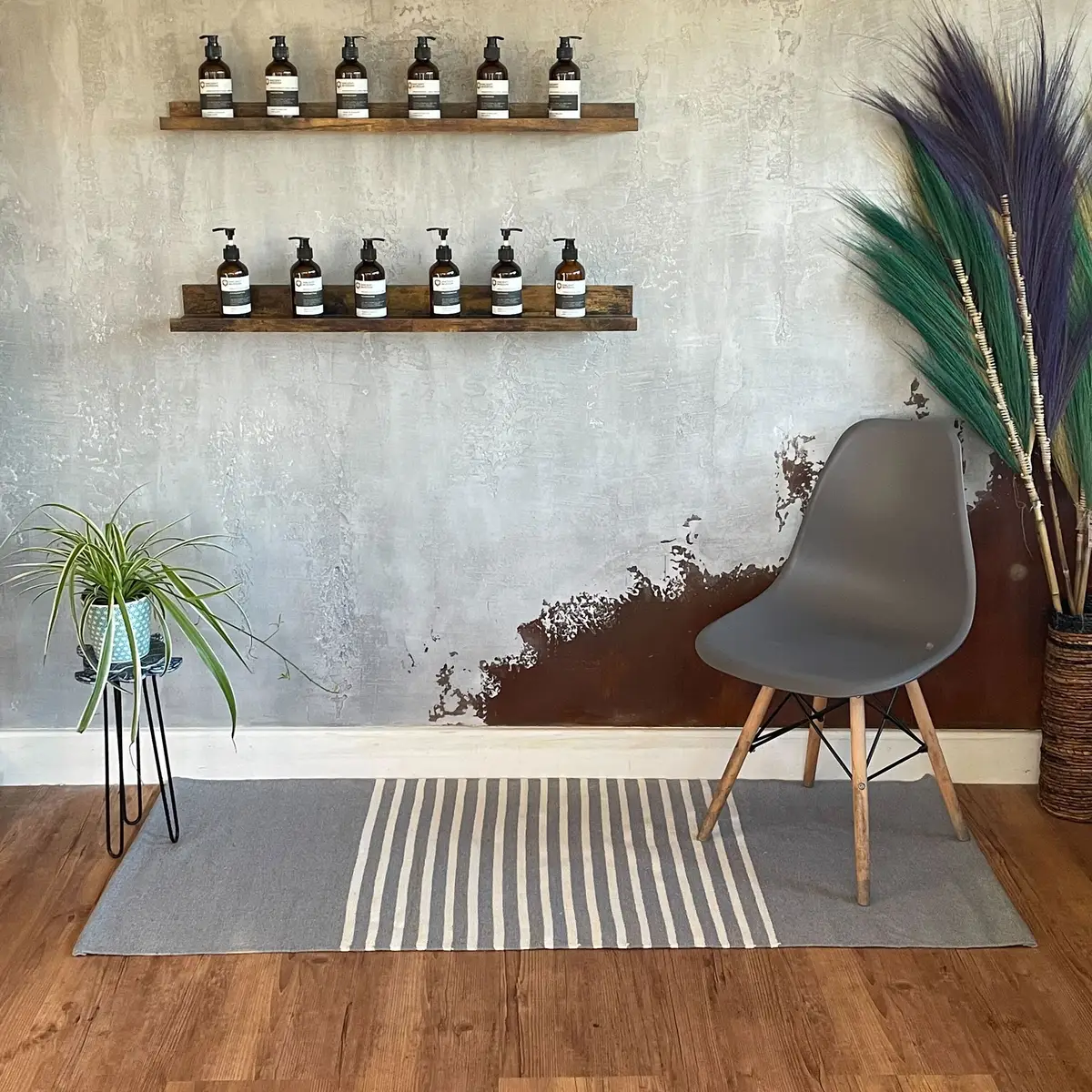 Indisk bomullsmatta 70x170 cm grå - produktbild 3