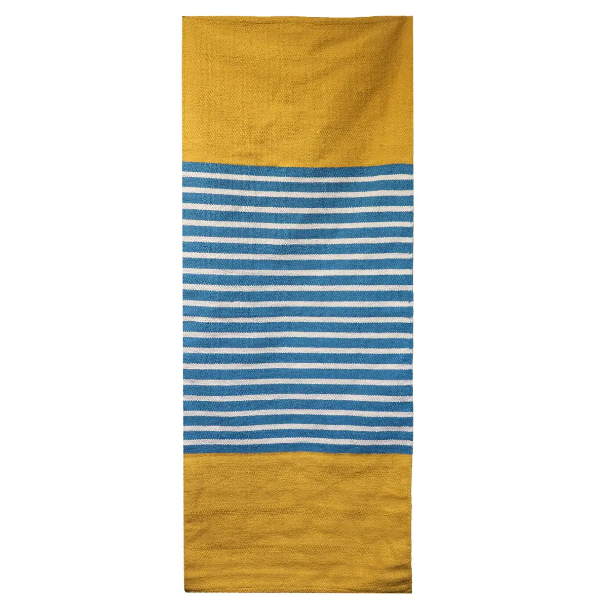 Indisk bomullsmatta 70x170 cm gul och blå - produktbild 3