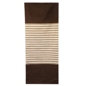 Indisk bomullsmatta 70x170 cm i mörkbrunt och beige - produktbild 5