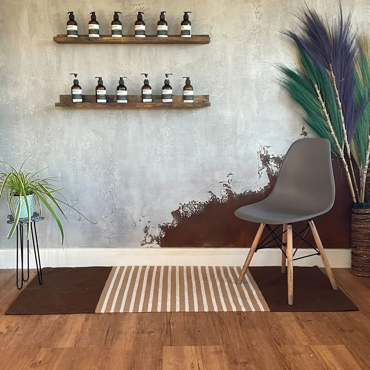 Indisk bomullsmatta 70x170 cm i mörkbrunt och beige - produktbild 7