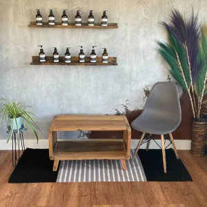 Indisk bomullsmatta 70x170 cm svart och grå - produktbild 6