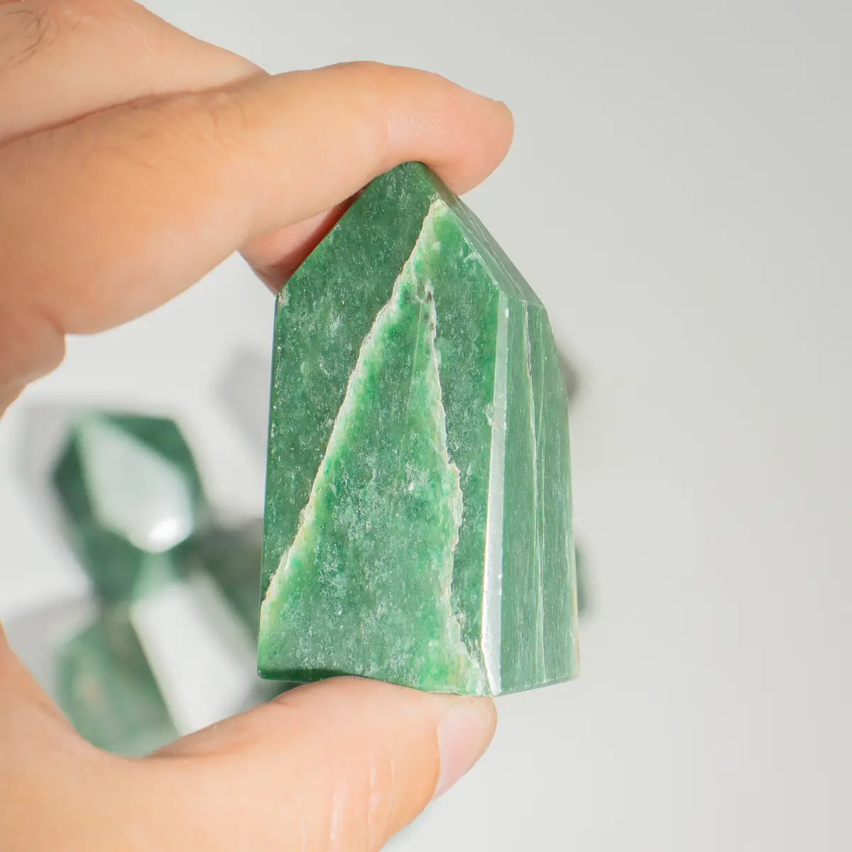 Indisk jade ädelstensspets cirka 6 cm (0,5 kg) - produktbild 4