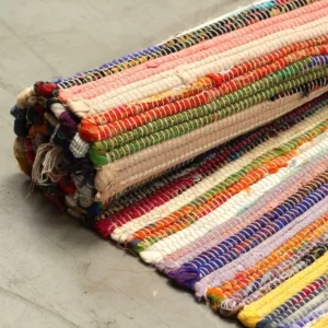 Indisk trasmatta 150x200 cm i blandade färger - produktbild 3