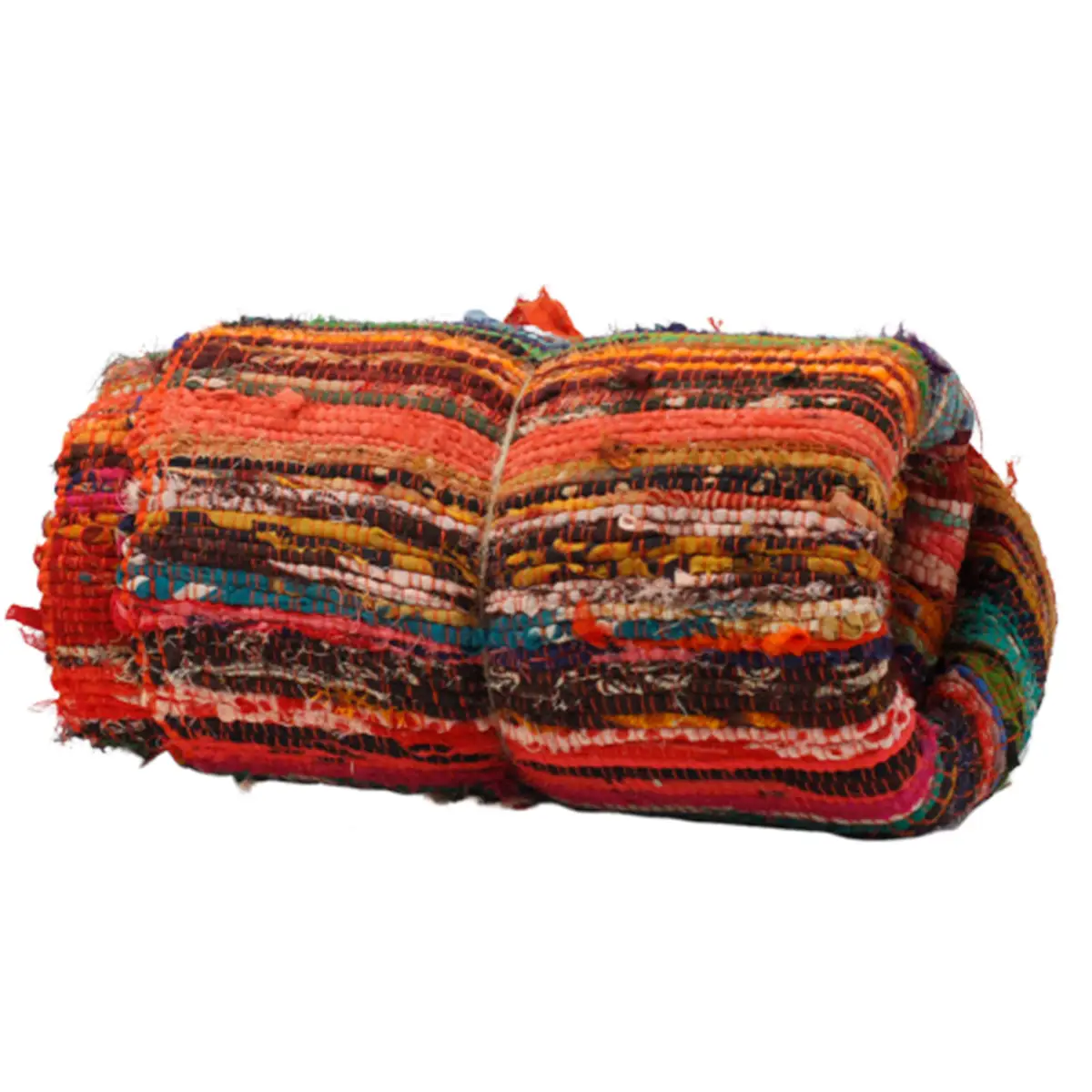 Indisk trasmatta i bomull 152 x 90 cm orange - produktbild 6