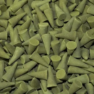 Gröna indiska rökelsekoner i storpack med tulsi basilika