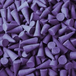 Violetta indiska rökelsekoner i storpack