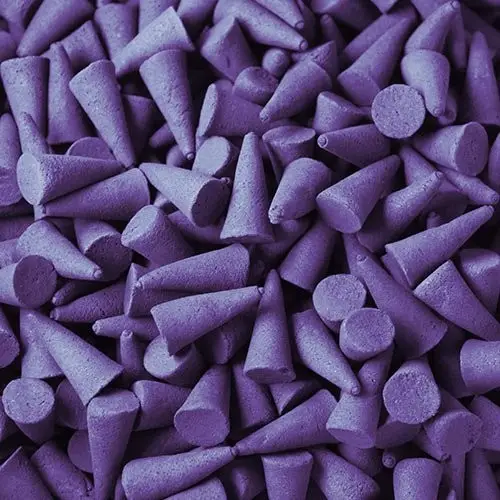 Violetta indiska rökelsekoner i storpack