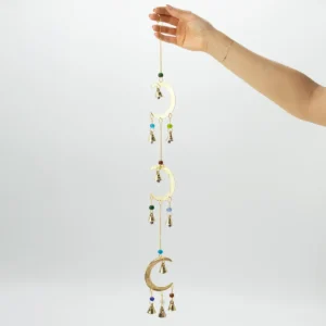 Indiska vindspel Moon Drop med 10 klockor 6,5x63 cm - produktbild 2