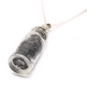 Indiskt halsband med svart onyx i glasflaska - produktbild 2
