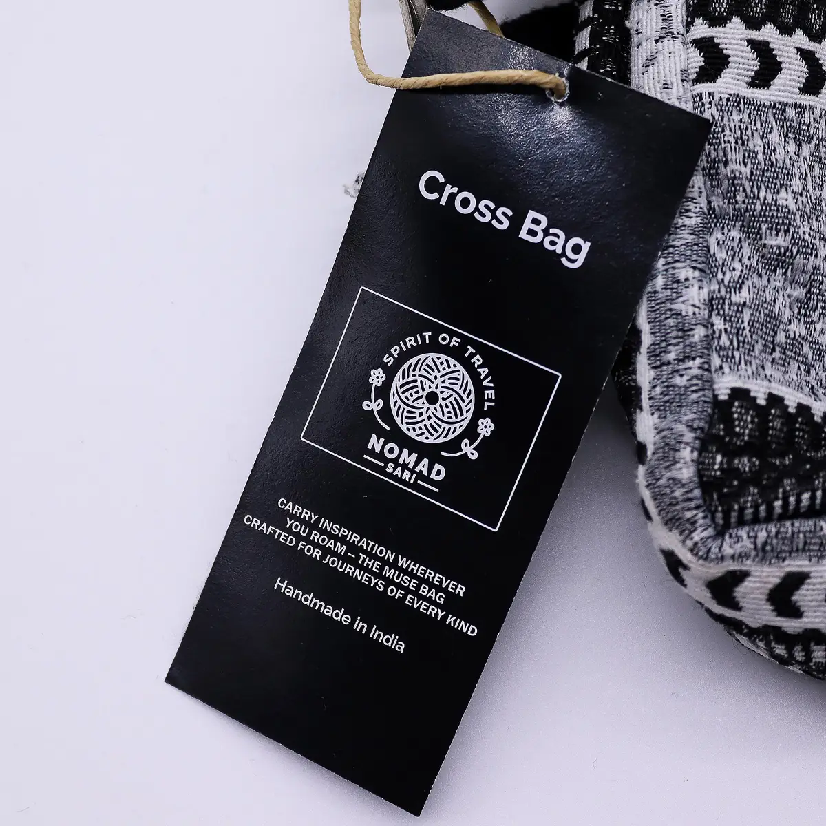 Jacquardvävd naturlig crossbodyväska Urban Caravan - produktbild 3