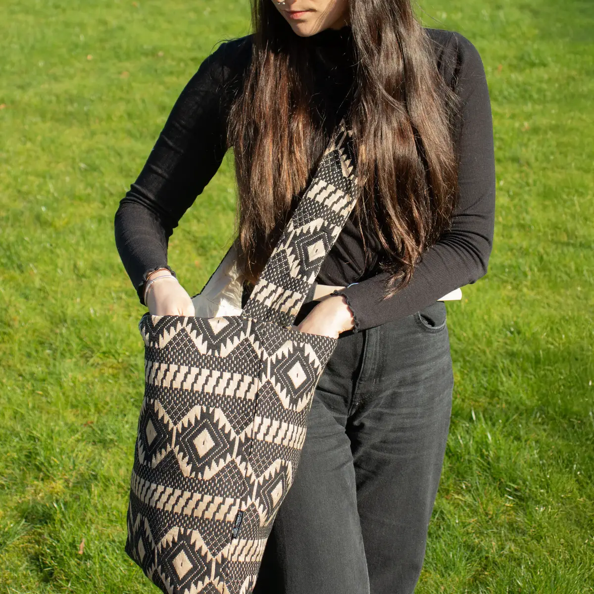 Jacquardvävd vardagsväska Desert Loom Nomad Carryall - produktbild 6