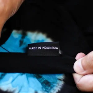 Japanskinspirerade loungebyxor i svart och blått, storlek L - produktbild 6