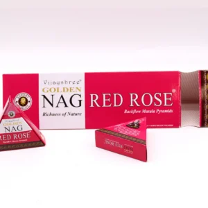Jumbo Golden Nag Red Rose Backflow rökelsekoner - produktbild 2